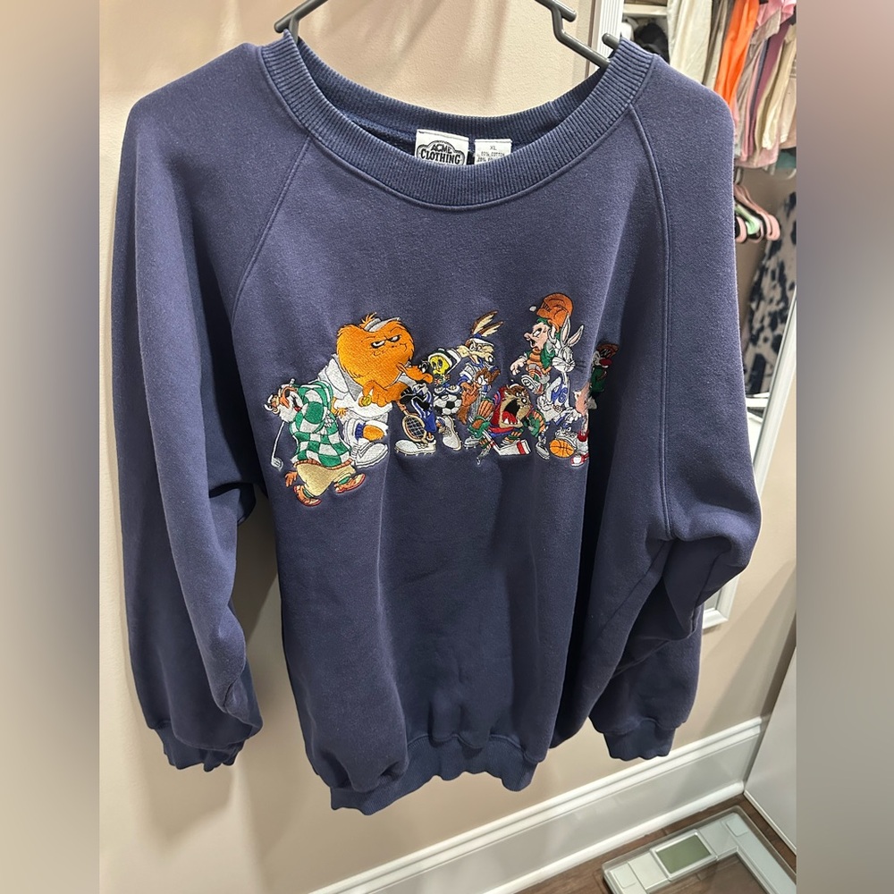 VINTAGE Looney Tunes Sports Sweatshirt XL